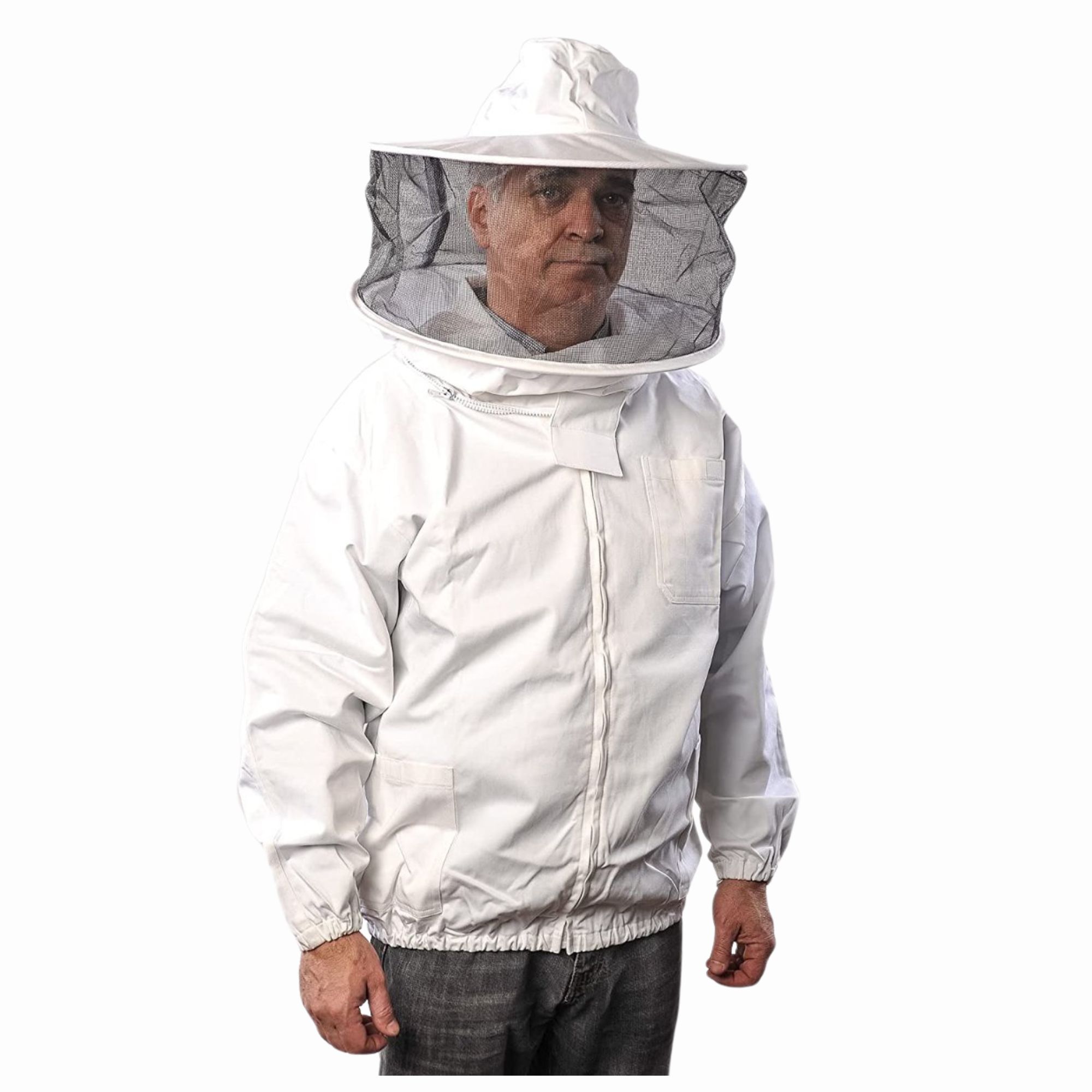 Cotton Beekeeping Jacket with fencing veil