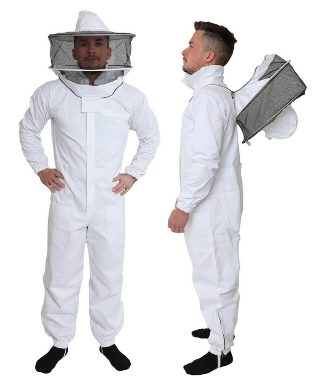 cotton beekeeping suit with round veil